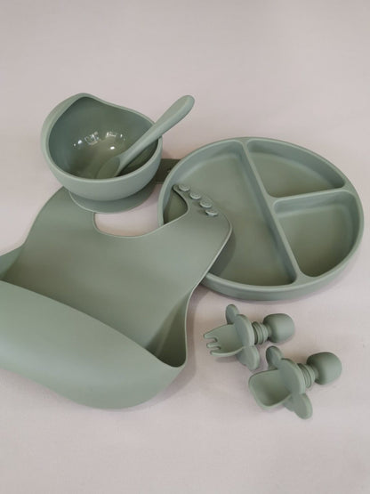6 Pcs Silicone Baby Feeding Set