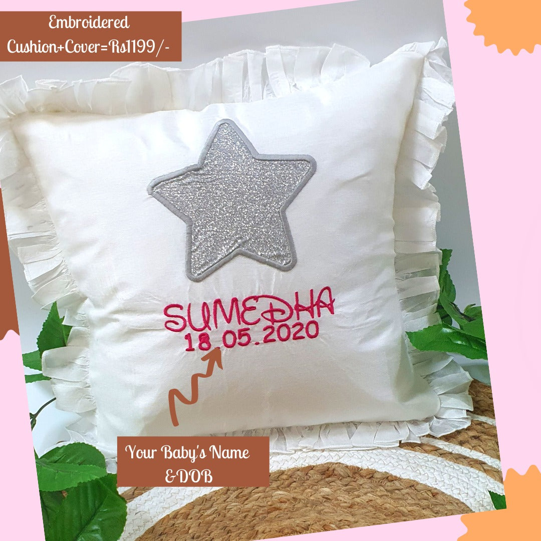 Customised Embroidered Gift Box (Cushion + Sleepsuit)