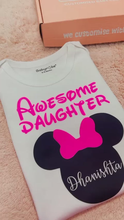 Custom Name Awesome Daughter