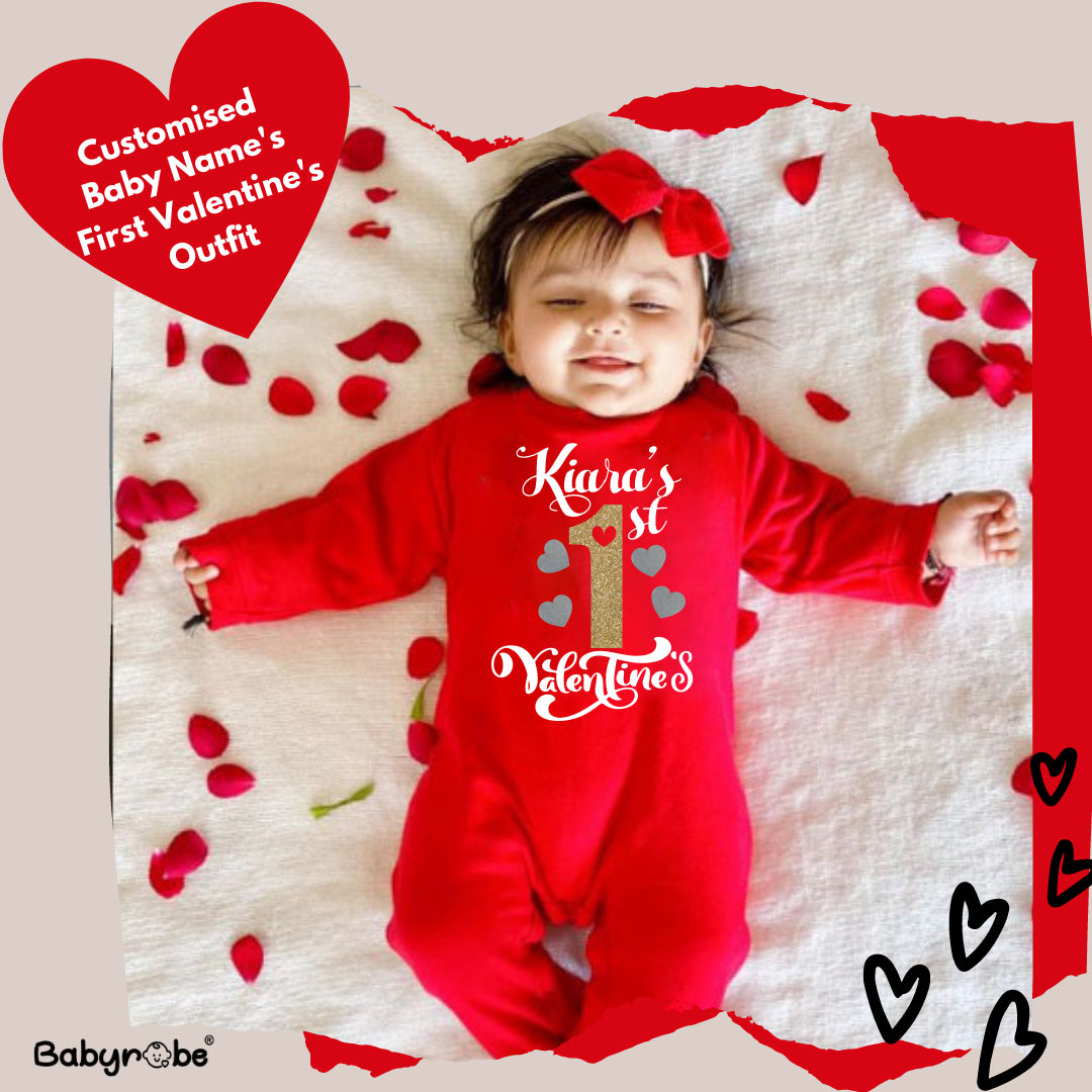 Baby boy hotsell first valentine outfit