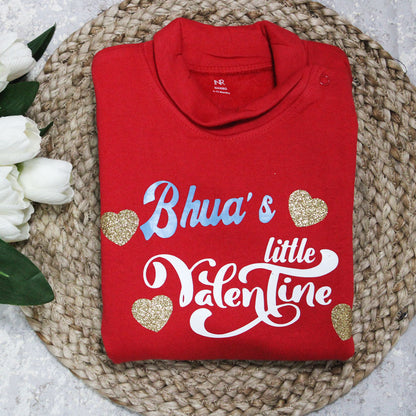 "Custom name Valentine's Day Weellon jumpsuit for your little one."
