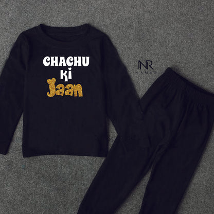 "Adorable, high-quality baby T-Shirt & Pajama Set with personalized text or design."