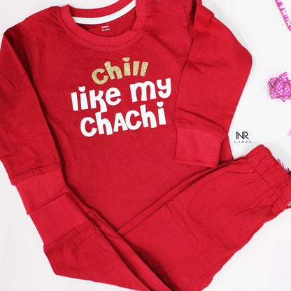 "Cute baby T-Shirt & Pajama Set with a custom graphic and soft cotton fabric."