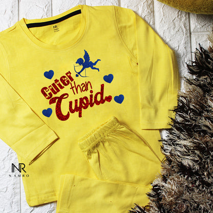 "Customizable valentine's day baby outfit with name."
