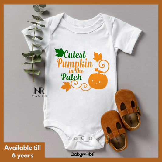 "Celebrate Halloween with a personalized baby onesie."