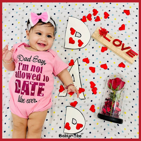 "Celebrate Daddy's Desgin  with a personalized baby onesie."