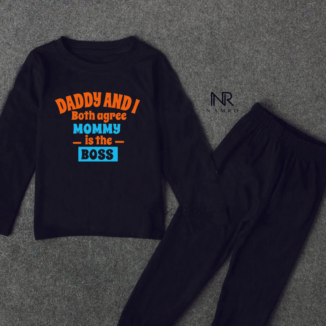  "Adorable, high-quality baby T-Shirt & Pajama set with personalized text or design."