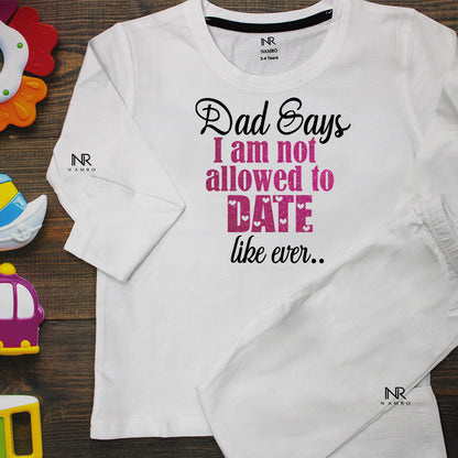 "Sweet custom name T-Shirt & Pajama set It's pure cotton fabric."
