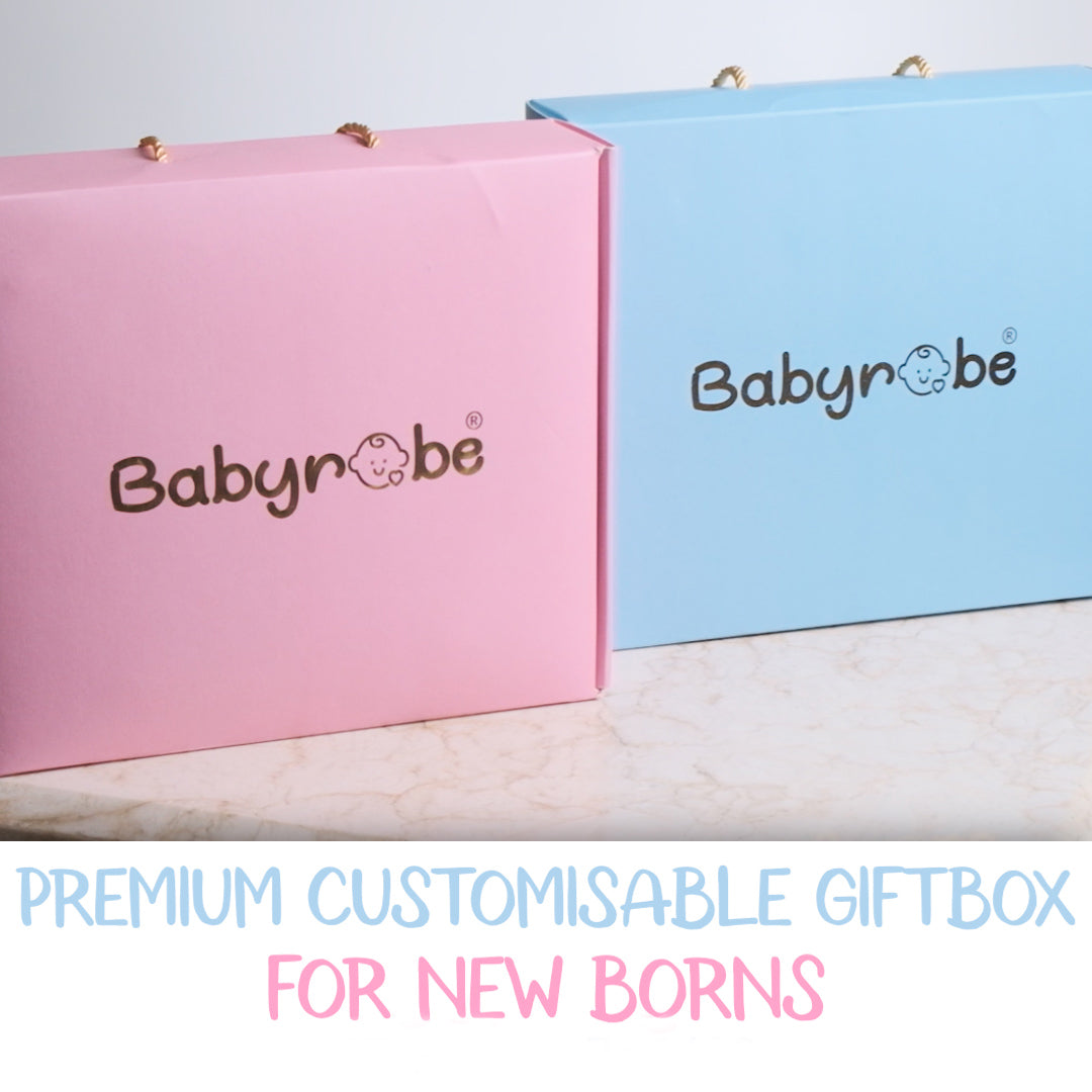Custom Printing Folding Corrugated Paper New Born Baby Naming Ceremony  Return Gift Packing Box With Handles