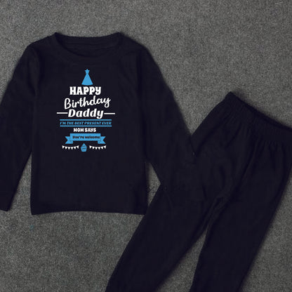 "Custom baby T-Shirt & Pajama set with name and design for Happy B'day."