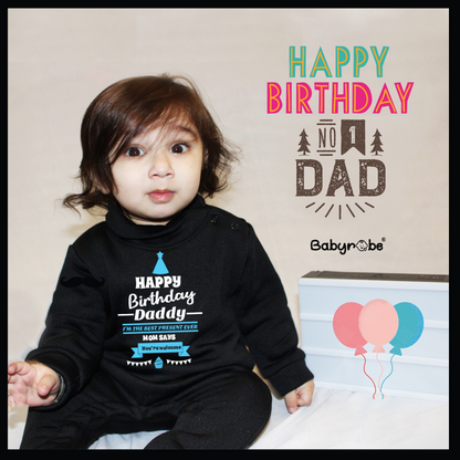"Personalized weellon jumpsuit for baby, perfect for Happy B'day."
