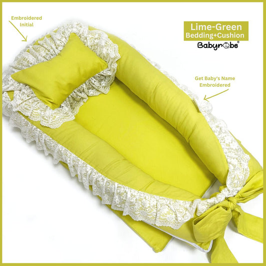 Babyrobe Lime Green Bedding+Cushion