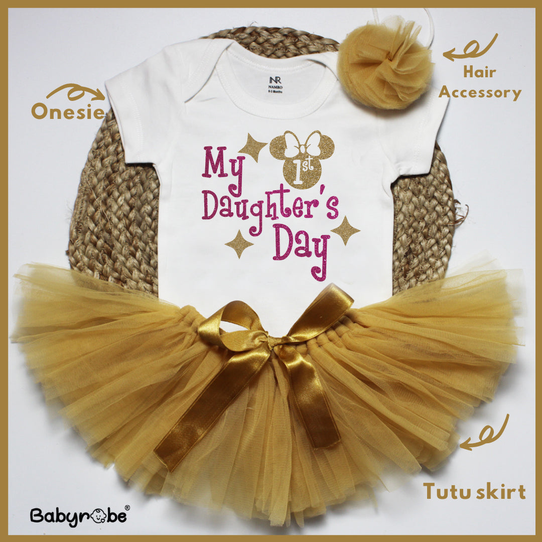 My 1st Daughter's Day (Onesie+Tutu Skirt)