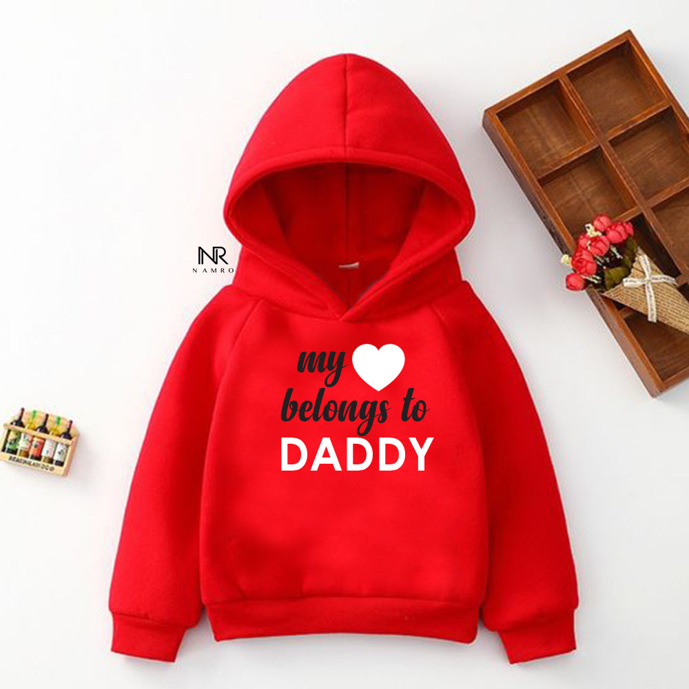 My Heart Belongs To Daddy (Hoodie+Trackpants Woolen Set)