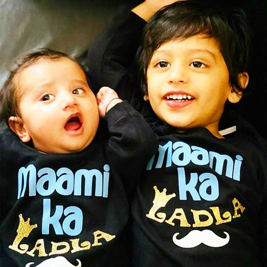 "Soft and comfortable baby jumpsuit and T-Shirt & Pajama set with custom name."