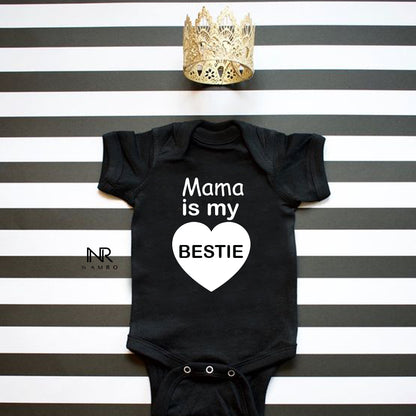"Personalized baby onesie featuring a unique design and breathable fabric."