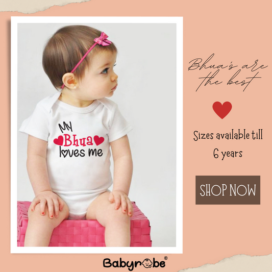 "Custom baby romper featuring a fun print and personalized text."
