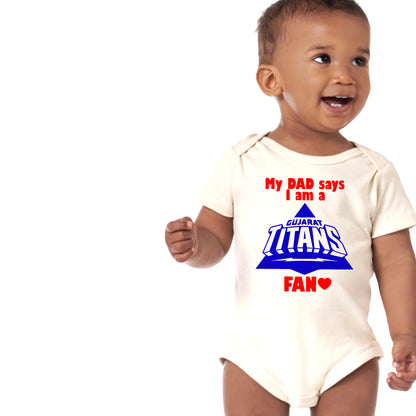 "Customizable IPL  baby outfit with name."