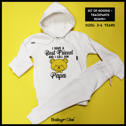 Papa Best Friend (Hoodie+Trackpants Woolen Set)