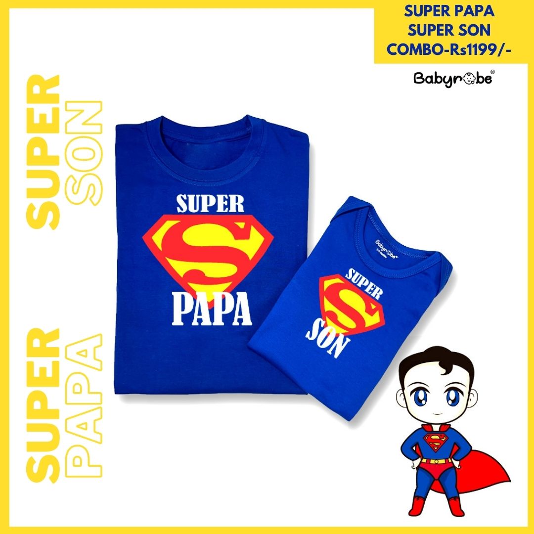 Super Papa Super Son Combo (Father&Baby)