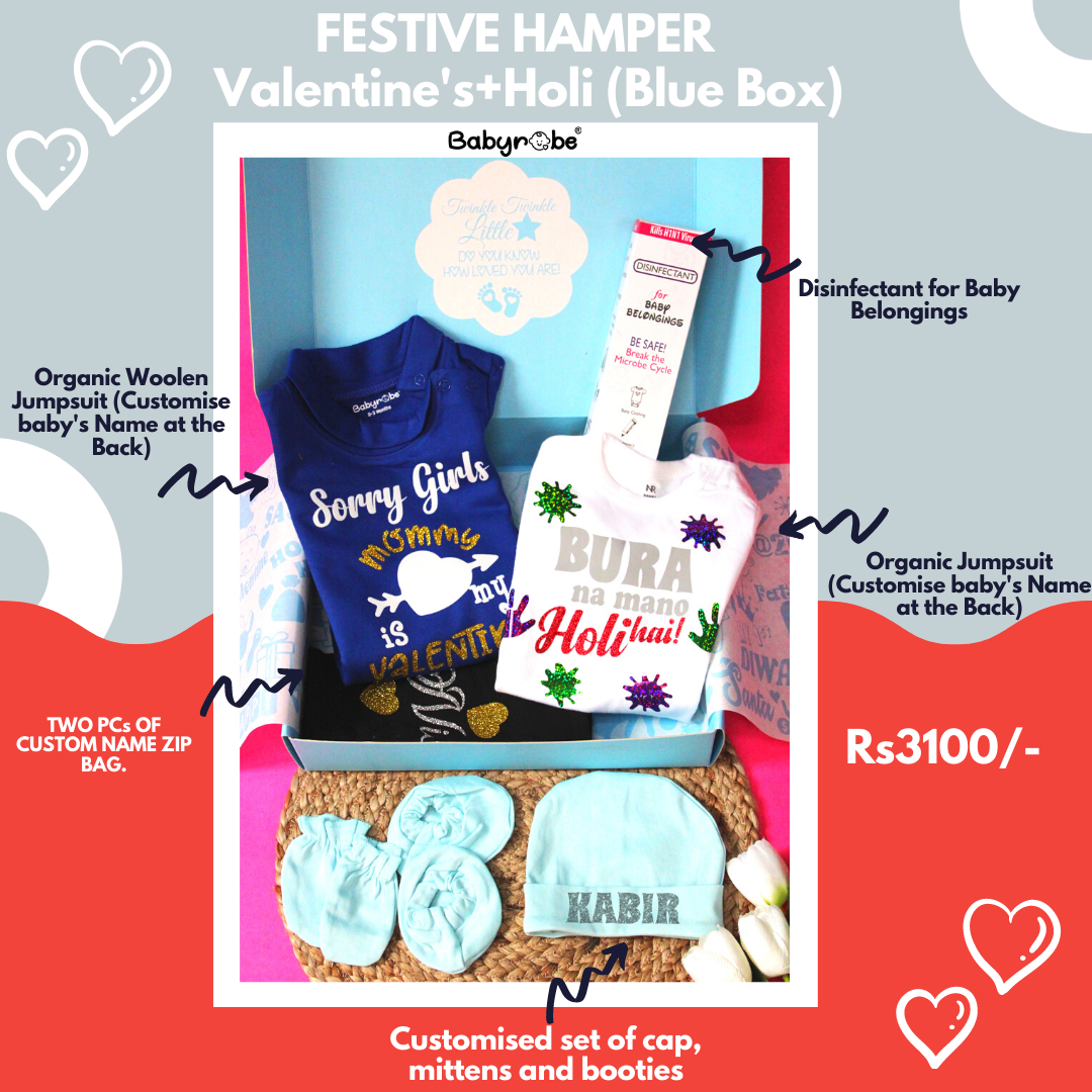 Festive Gift Hamper Valentine's+Holi  (Blue Box)