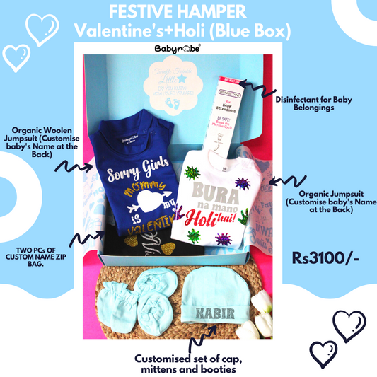 Festive Gift Hamper Valentine's+Holi  (Blue Box)