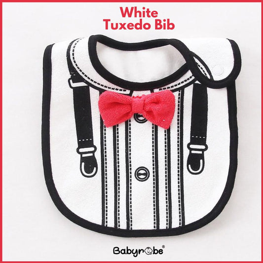 White Tuxedo Bib