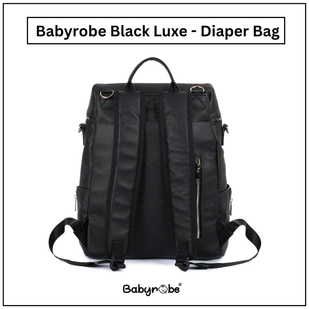 Babyrobe Black Luxe Diaper Bag