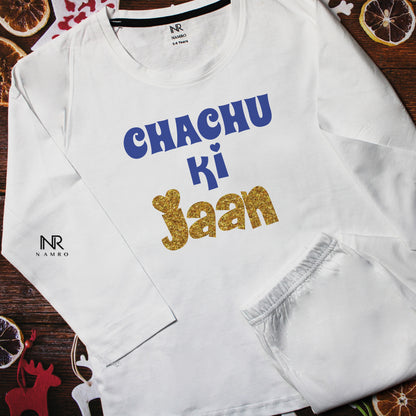 "soft, cozy T-Shirt & Pajama Set  customized with your baby’s name."