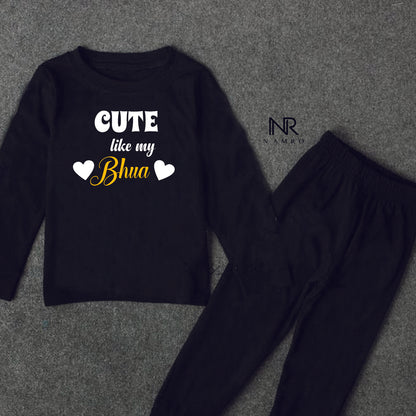 "Soft and comfortable baby T-shirt & Pajama set with custom name."