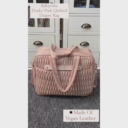 Babyrobe Dusky Pink Quilted Diaper Bag