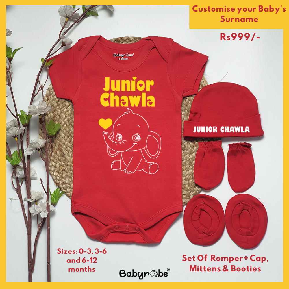 Junior Chawla Custom (Romper+Cap, Mittens & Booties)