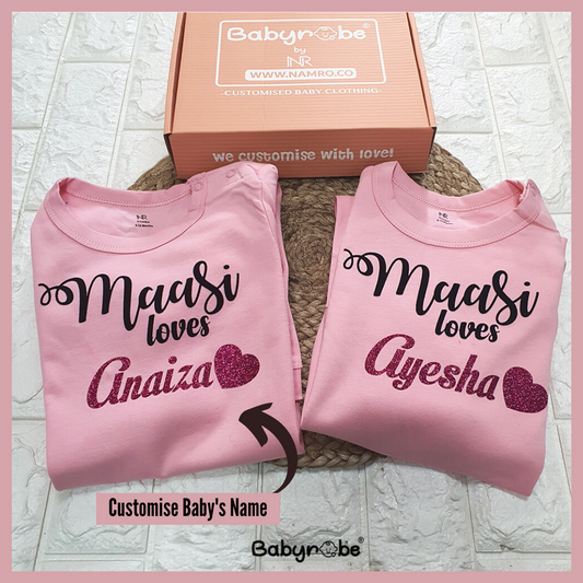 "Maasi love design Personalized bodysuit Organic cotton baby jumpsuit Eco-friendly baby  jumpsuit"