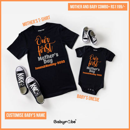 "Adorable custom onesie & T-Shirt set for babies with unique artwork and cozy fit."
