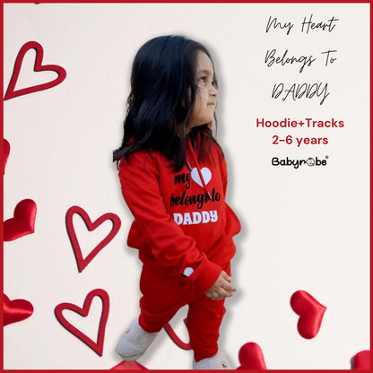 My Heart Belongs To Daddy (Hoodie+Trackpants Woolen Set)