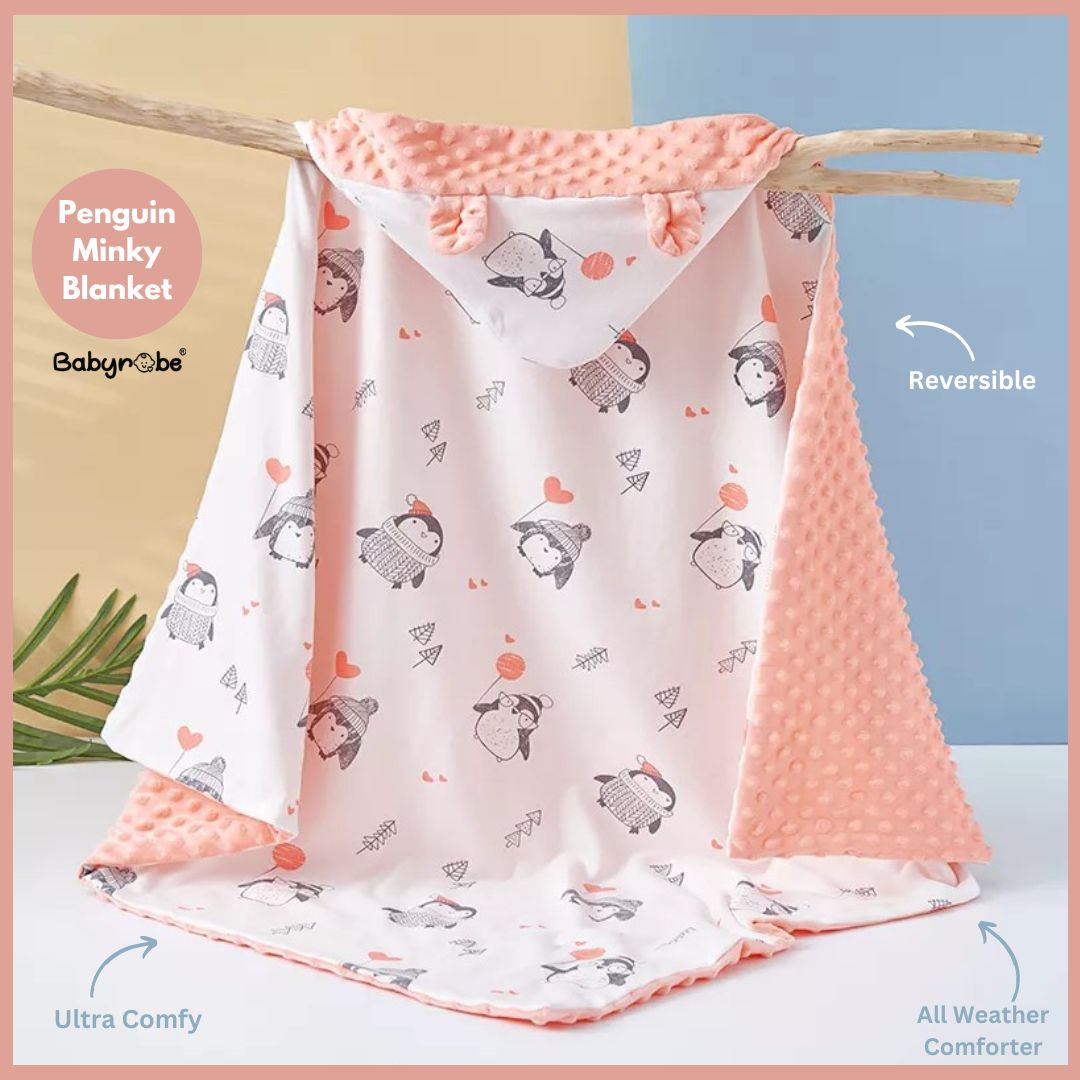 Babyrobe Penguin Minky Blanket