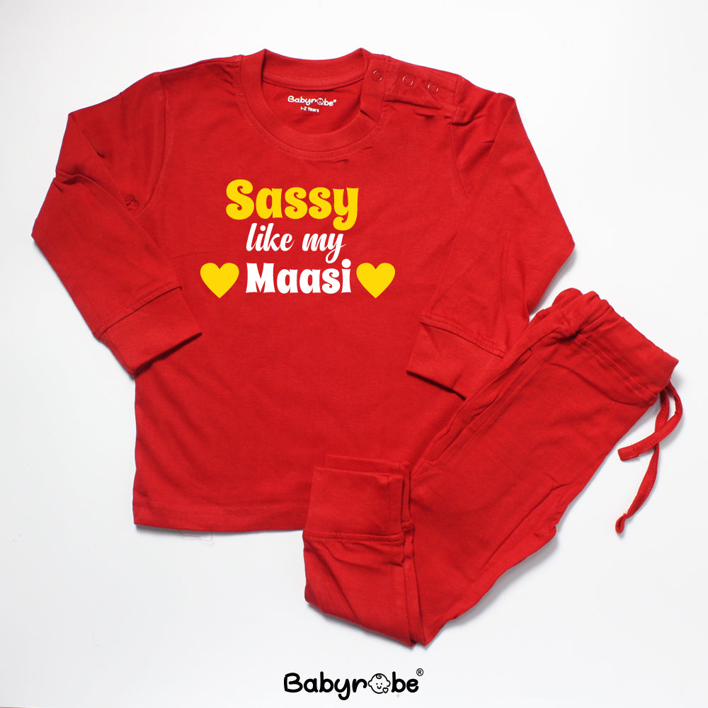 "Personalized t-shirt pajama set with cute illustration and comfy fit"Baby t-shirt pajama set  with massi design  print"