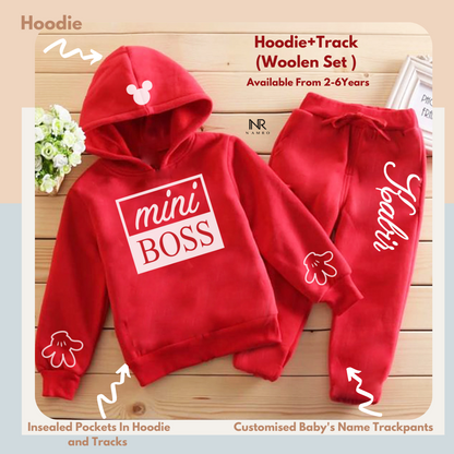 Disney Mini Boss (Hoodie+Trackpants Woolen Set)