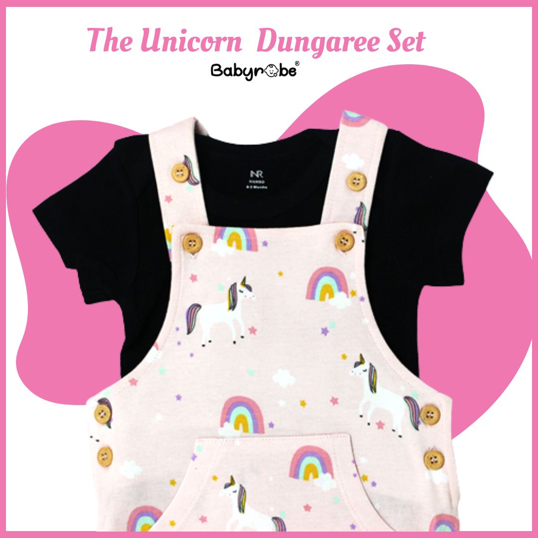 The Unicorn Dungaree Set